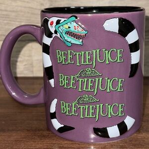 Super Cute 😍 Beetlejuice Purple Double side Ceramic Mug - New